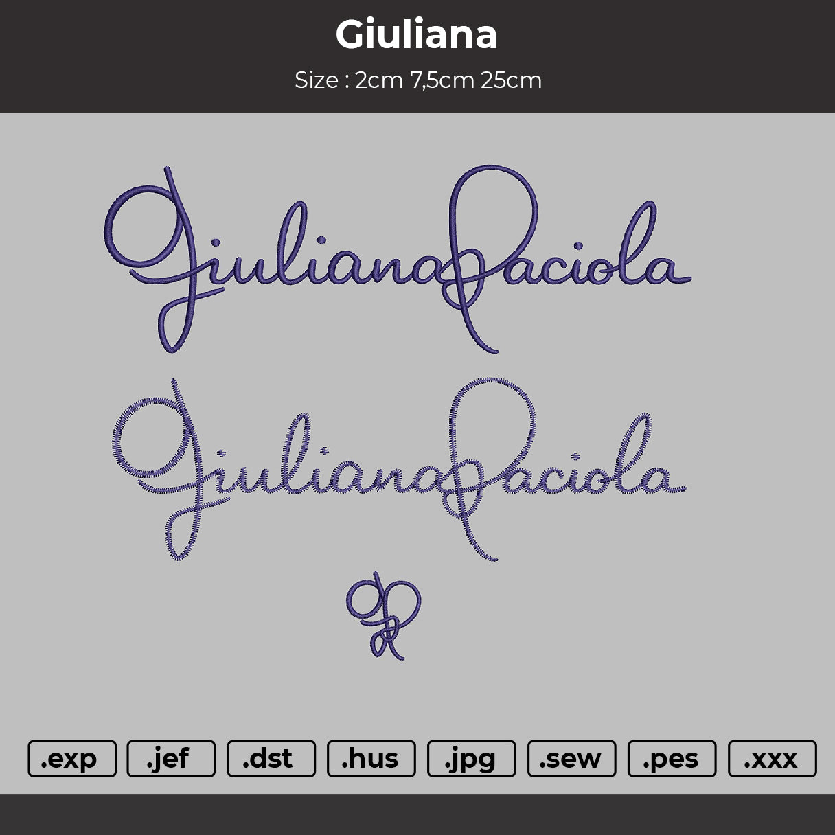Giuliana Embroidery File