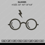 Glasses Embroidery File 4 size