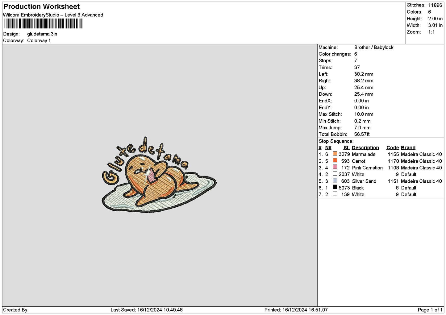 Egg1612 Embroidery File 6 sizes