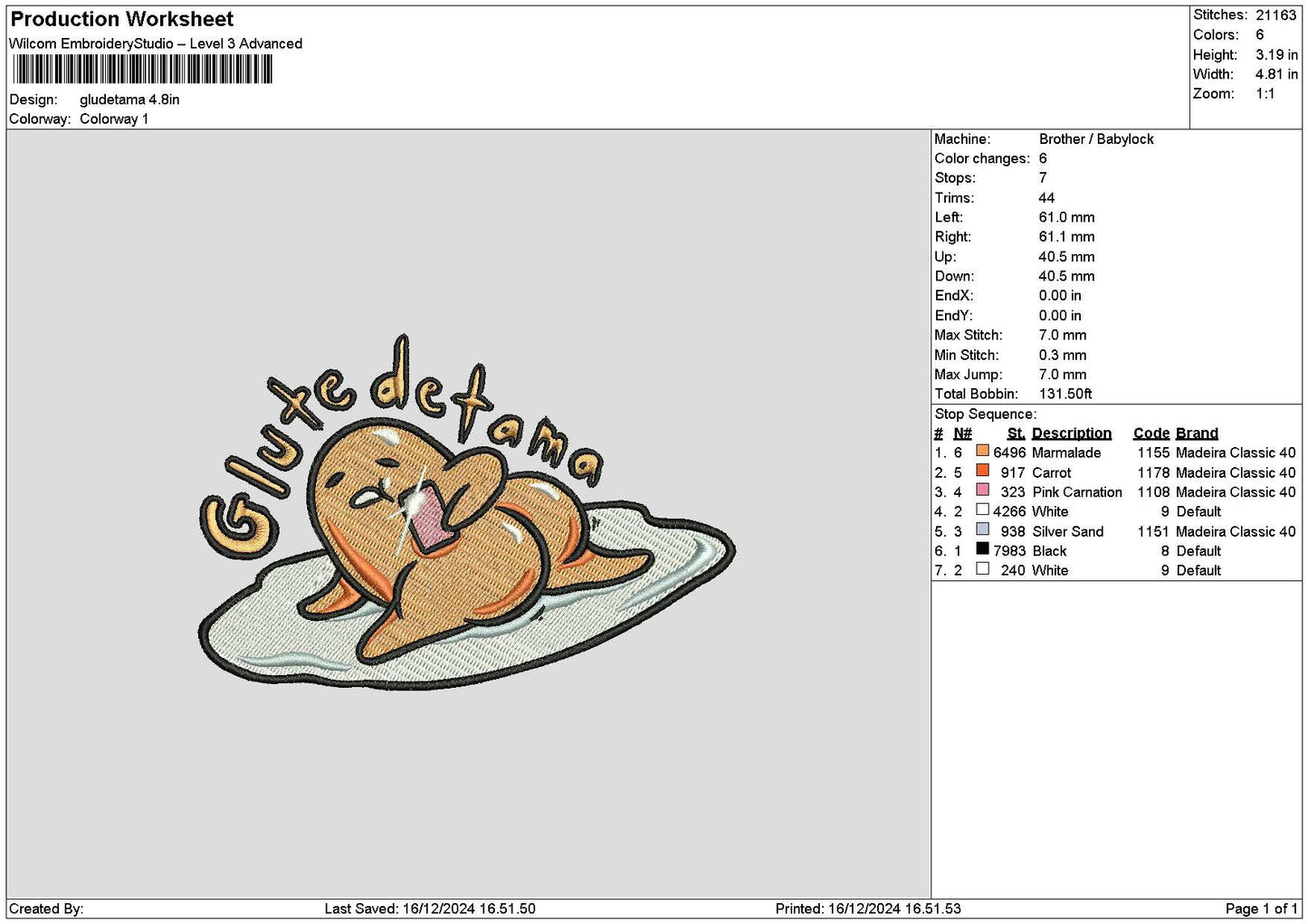 Egg1612 Embroidery File 6 sizes