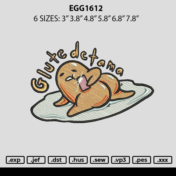 Egg1612 Embroidery File 6 sizes