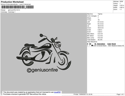 Geniusonfire Embroidery File 4 size