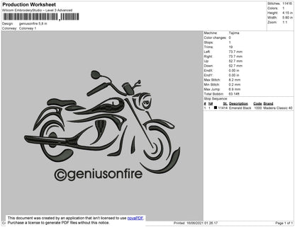 Geniusonfire Embroidery File 4 size