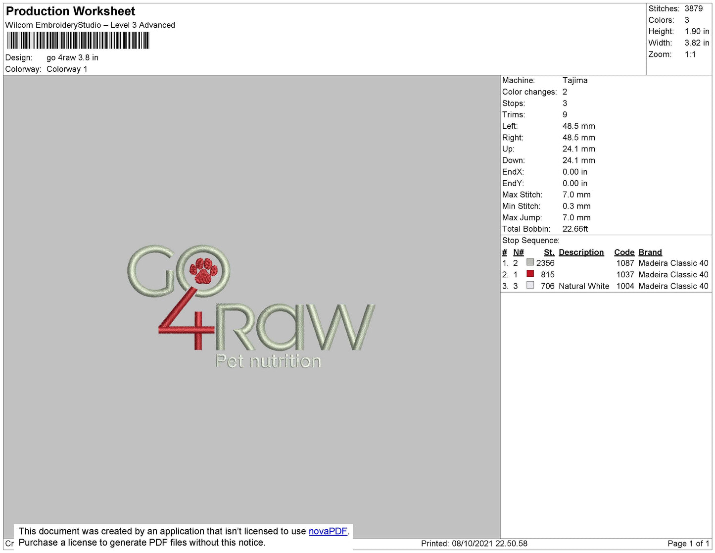 Go 4Raw Embroidery File 4 size