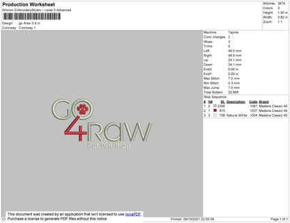 Go 4Raw Embroidery File 4 size