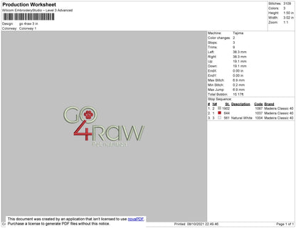 Go 4Raw Embroidery File 4 size