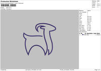 Goat Outline Embroidery File 4 size