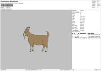 Goat 0208 Embroidery File 6 sizes