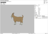 Goat 0208 Embroidery File 6 sizes