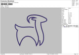 Goat Outline Embroidery File 4 size