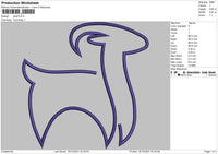 Goat Outline Embroidery File 4 size