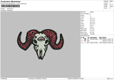 Goat Skull Embroidery File 6 sizes