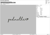 Godmothertext Embroidery File 6 sizes