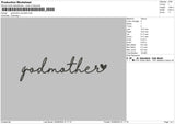 Godmothertext Embroidery File 6 sizes