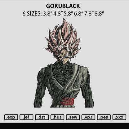 Gokublack Embroidery File 6 sizes