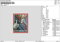 Goku 1203 Embroidery File 6 sizes