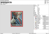 Goku 1203 Embroidery File 6 sizes