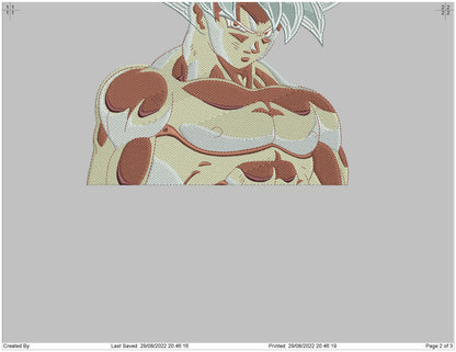 Goku Vs Embroidery File 5 sizes