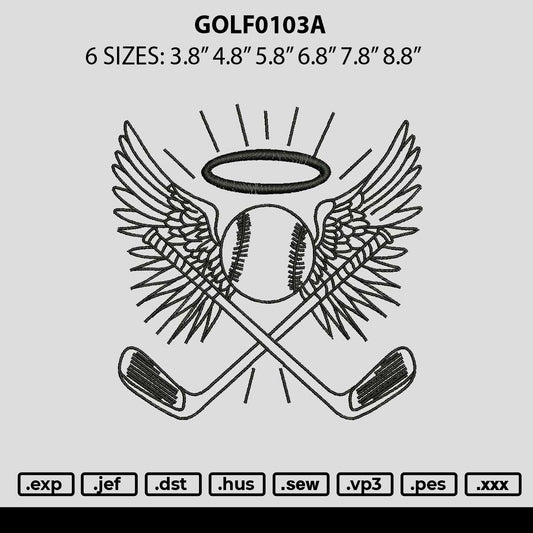 Golf0103a Embroidery File 6 sizes