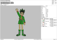 Gon F Embroidery File 6 sizes