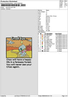 Chaotext Embroidery File 6 sizes