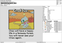 Chaotext Embroidery File 6 sizes