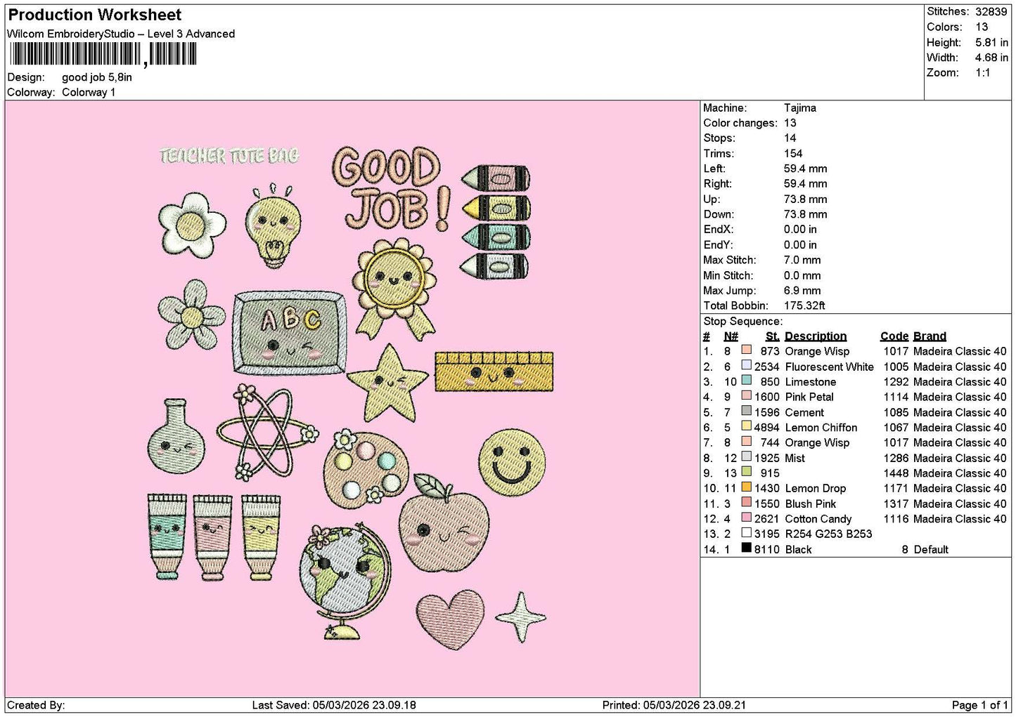 Goodjobtext 0503 Embroidery File 6 sizes
