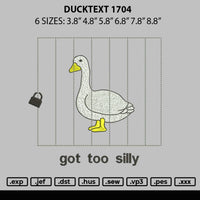 Ducktext 1704 Embroidery File 6 sizes