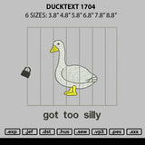 Ducktext 1704 Embroidery File 6 sizes