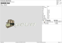 Goutitext Embroidery File 6 sizes