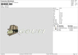 Goutitext Embroidery File 6 sizes