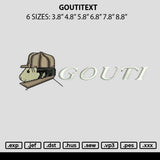 Goutitext Embroidery File 6 sizes