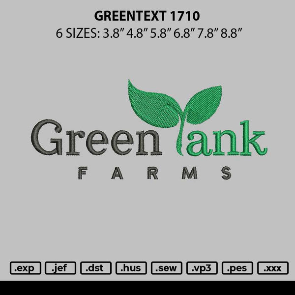 Greentext Embroidery File 6 sizes