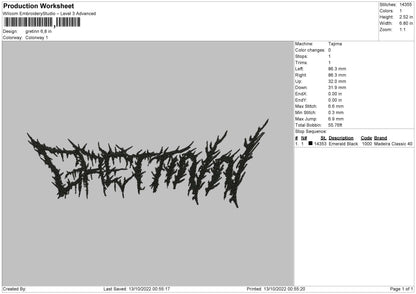Gretinn Emboidery File 6 sizes