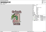 Grinch0212 Pink Embroidery File 6 sizes