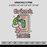 Grinch0212 Pink Embroidery File 6 sizes