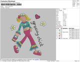 Groovy Cheek Embroidery File 4 size