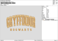 Gryffindortext 02 Embroidery File 6 sizes
