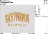 Gryffindortext 02 Embroidery File 6 sizes