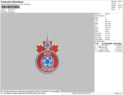 GTA Embroidery File 4 size
