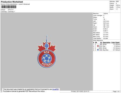 GTA Embroidery File 4 size