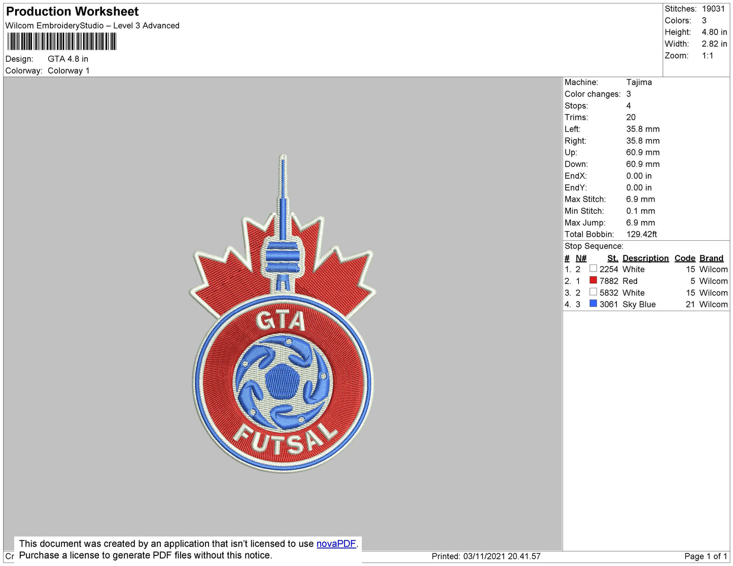 GTA Embroidery File 4 size