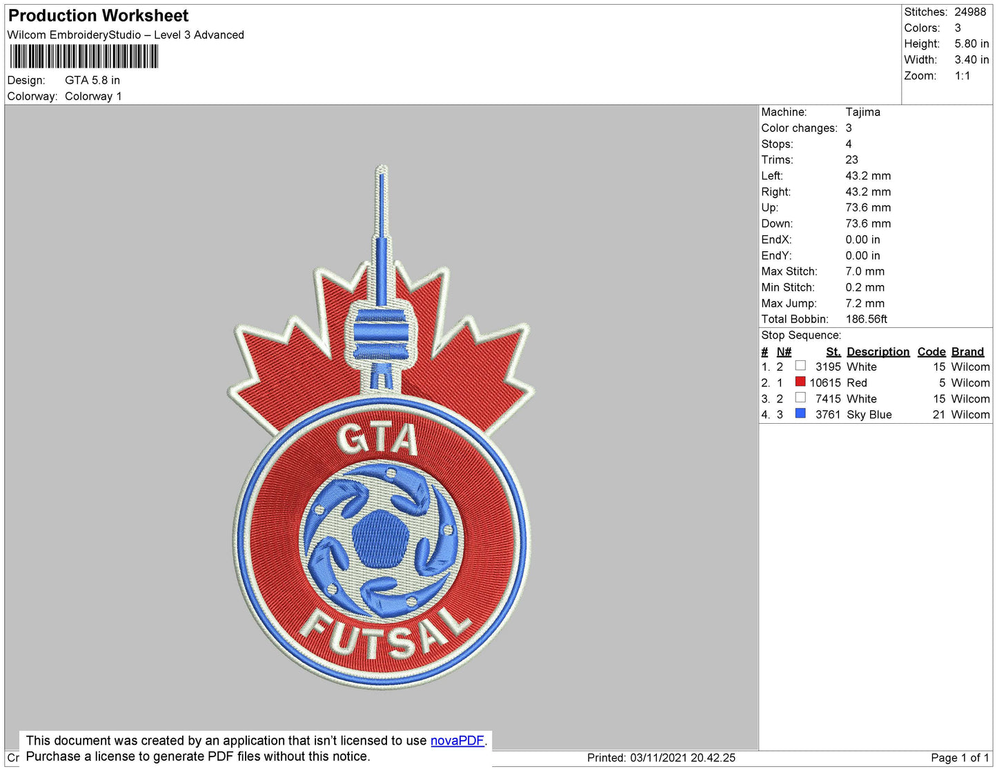 GTA Embroidery File 4 size