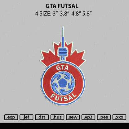 GTA Embroidery File 4 size
