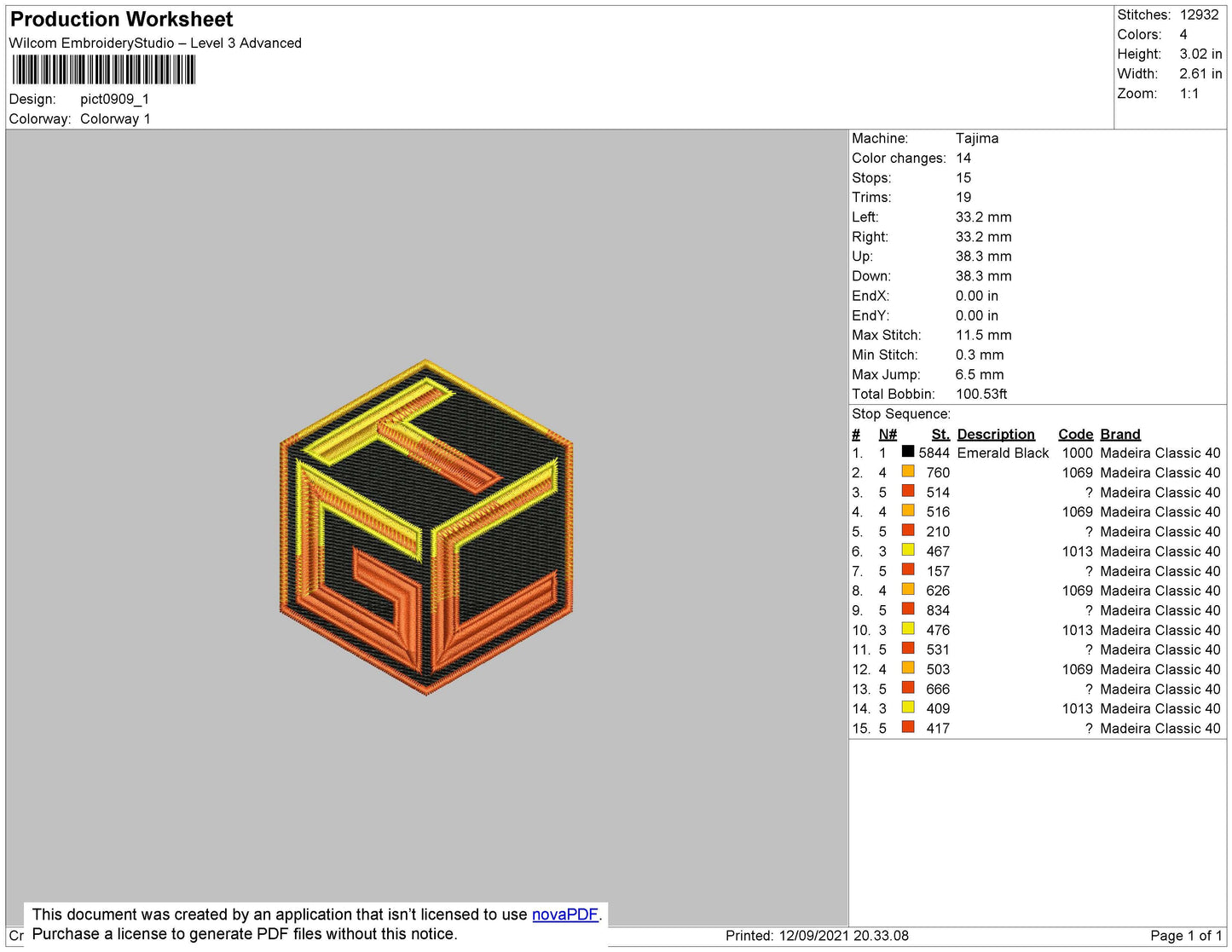GTC Embroidery File 4 size