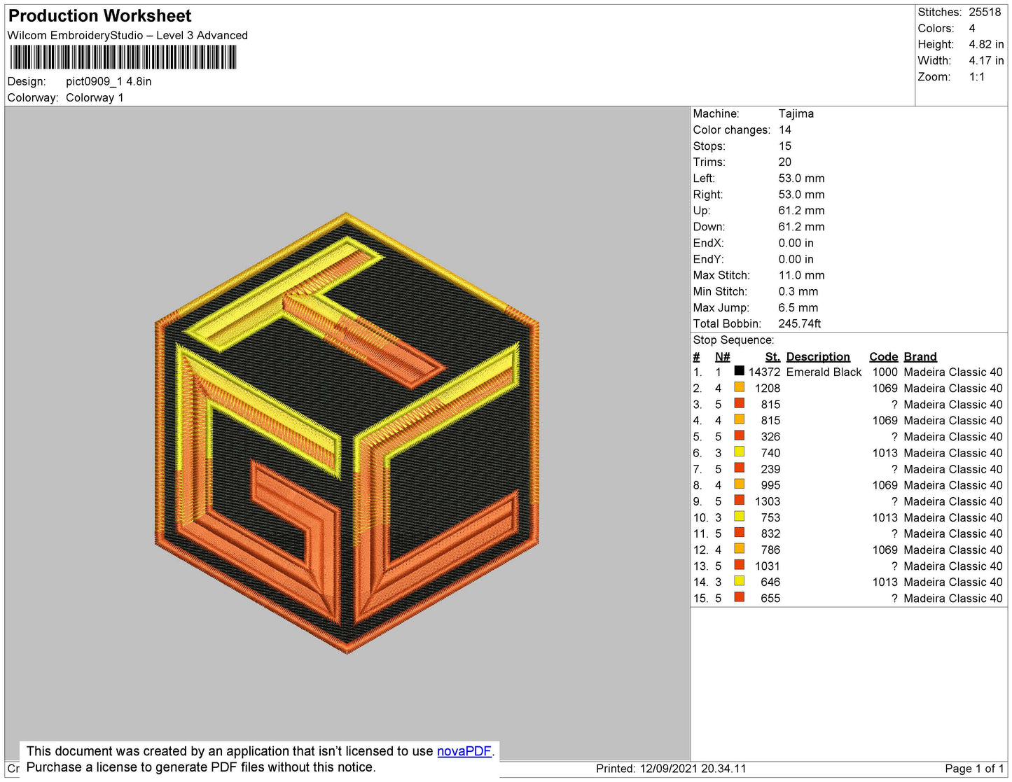 GTC Embroidery File 4 size