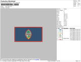 Guam Flag Embroidery File 4 size