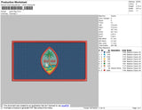 Guam Flag Embroidery File 4 size