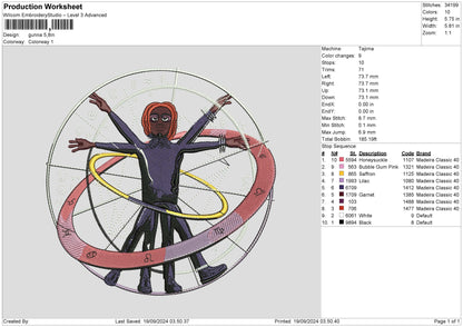 Gunnacircle Embroidery File 6 sizes