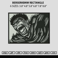 Berserkbnw Rectangle Embroidery File 6 sizes